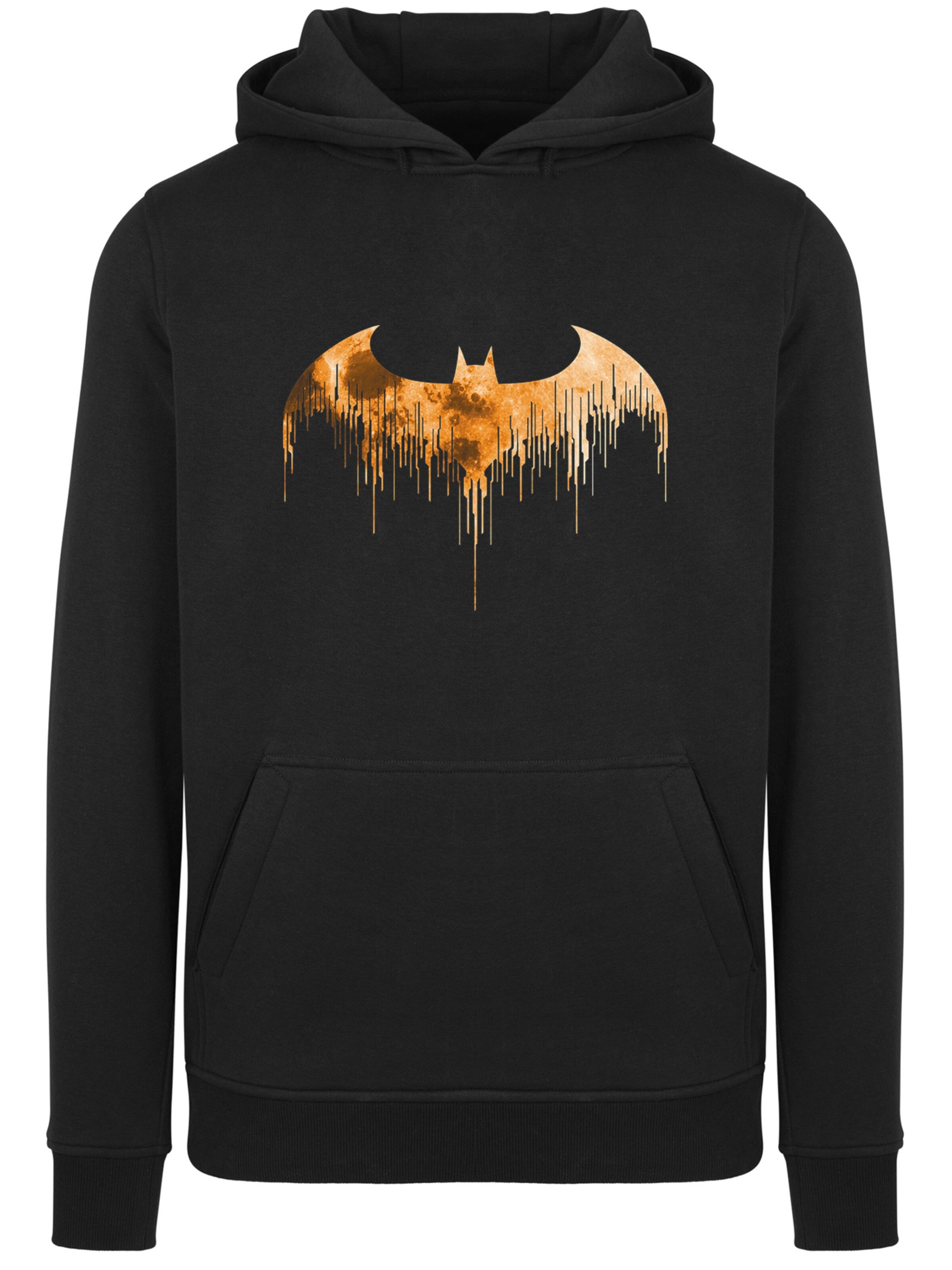 F4NT4STIC Sweatshirt 'DC Comics Batman Arkham Knight Halloween Moon' in Zwart: voorkant