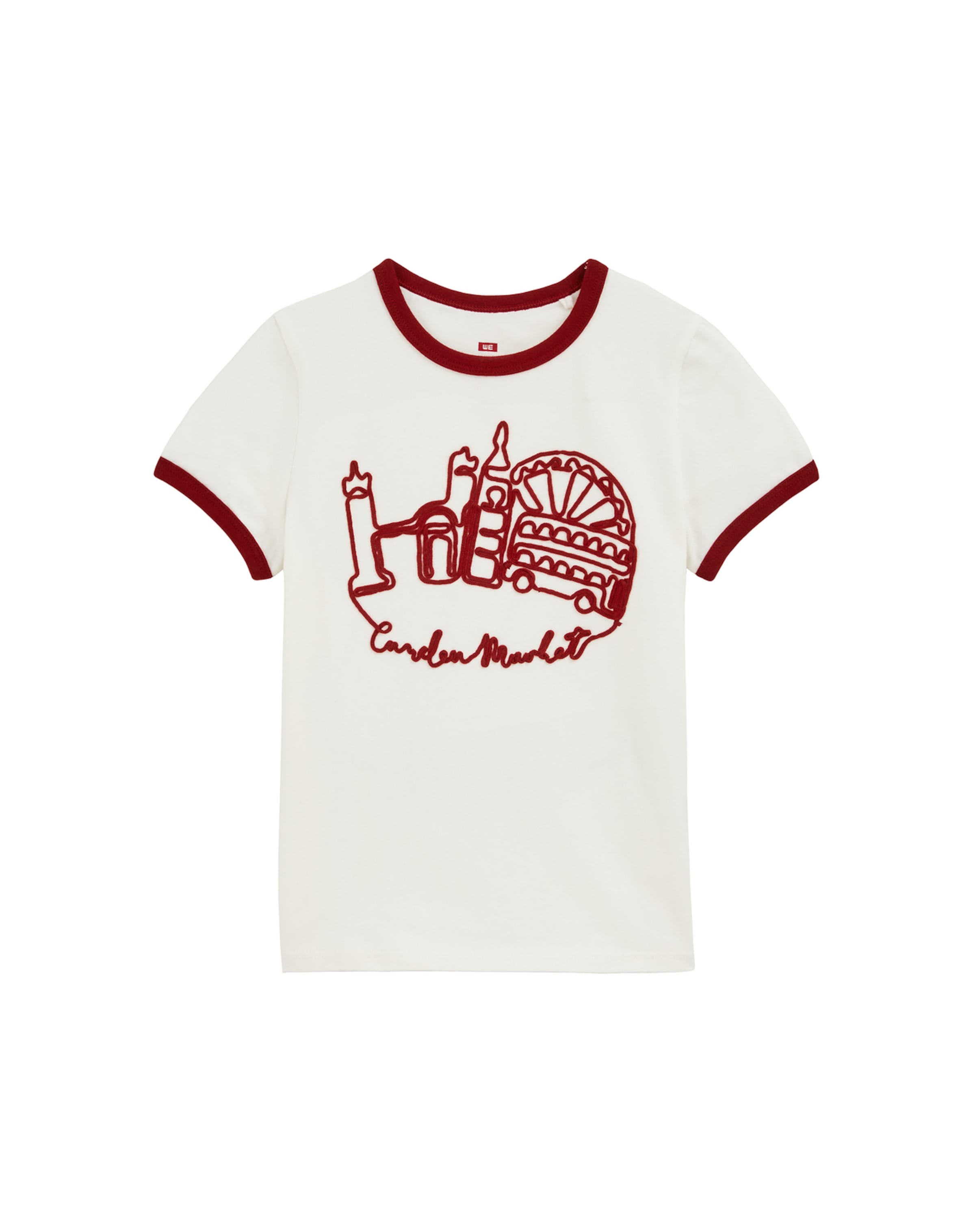 T-Shirt WE Fashion en rouge : devant