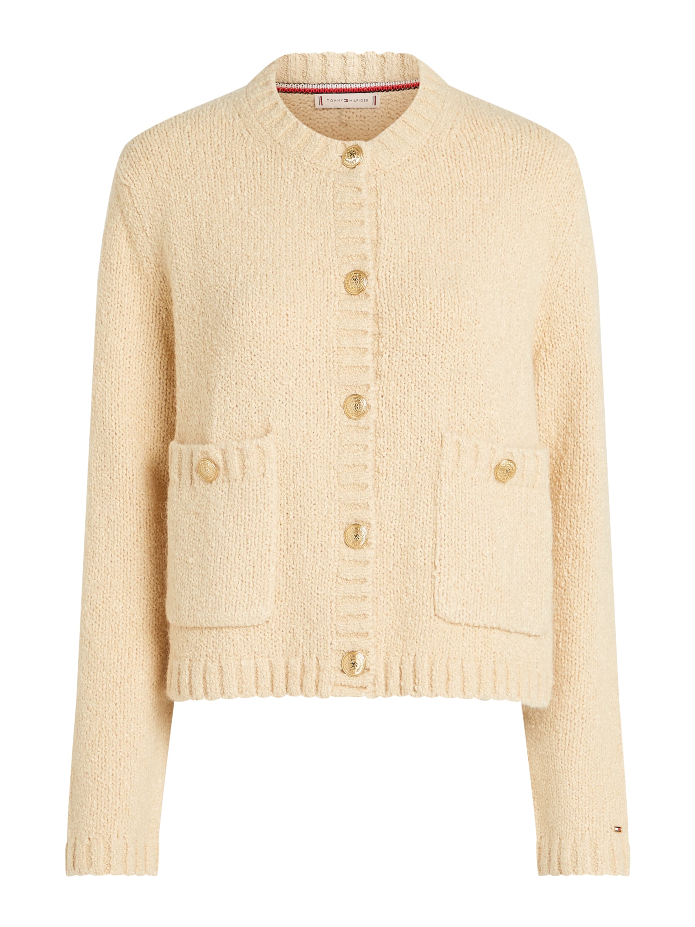 TOMMY HILFIGER Knit cardigan in Beige: front