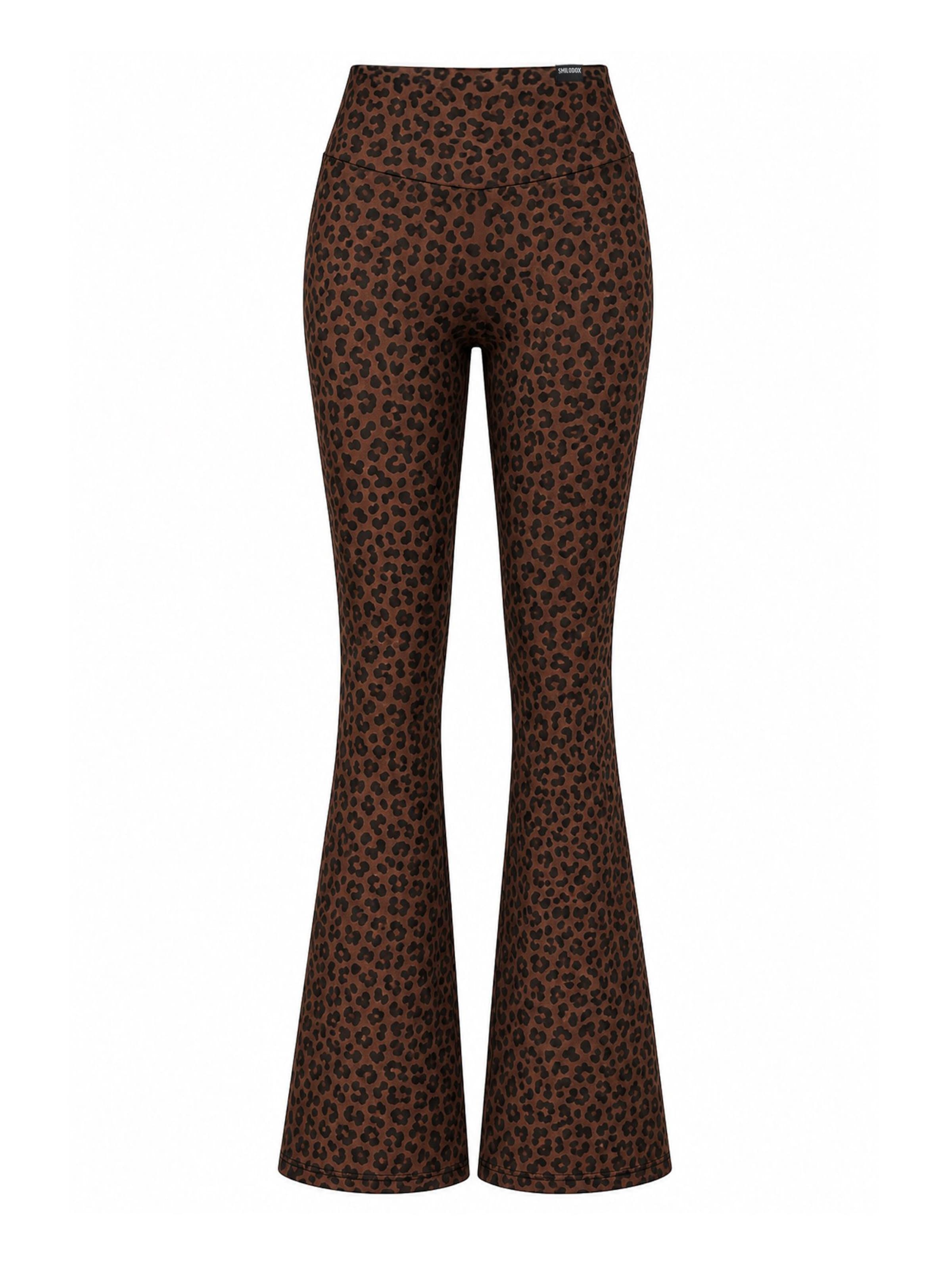 Coupe slim Leggings ' Lithara ' Smilodox en marron : devant