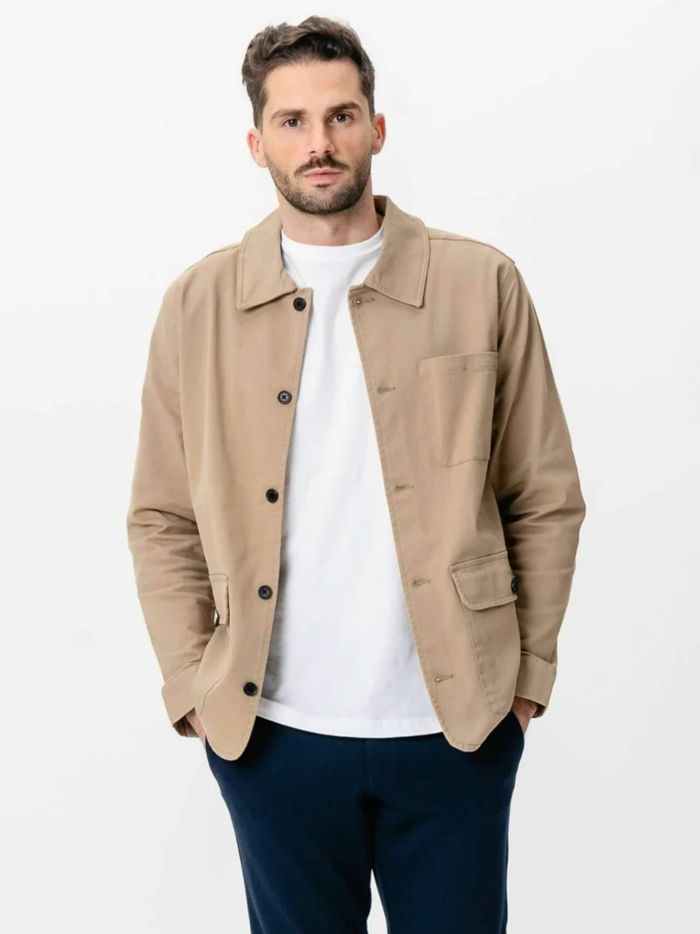 Veste mi-saison ' Twill Shirt ' TEESHOPPEN en beige