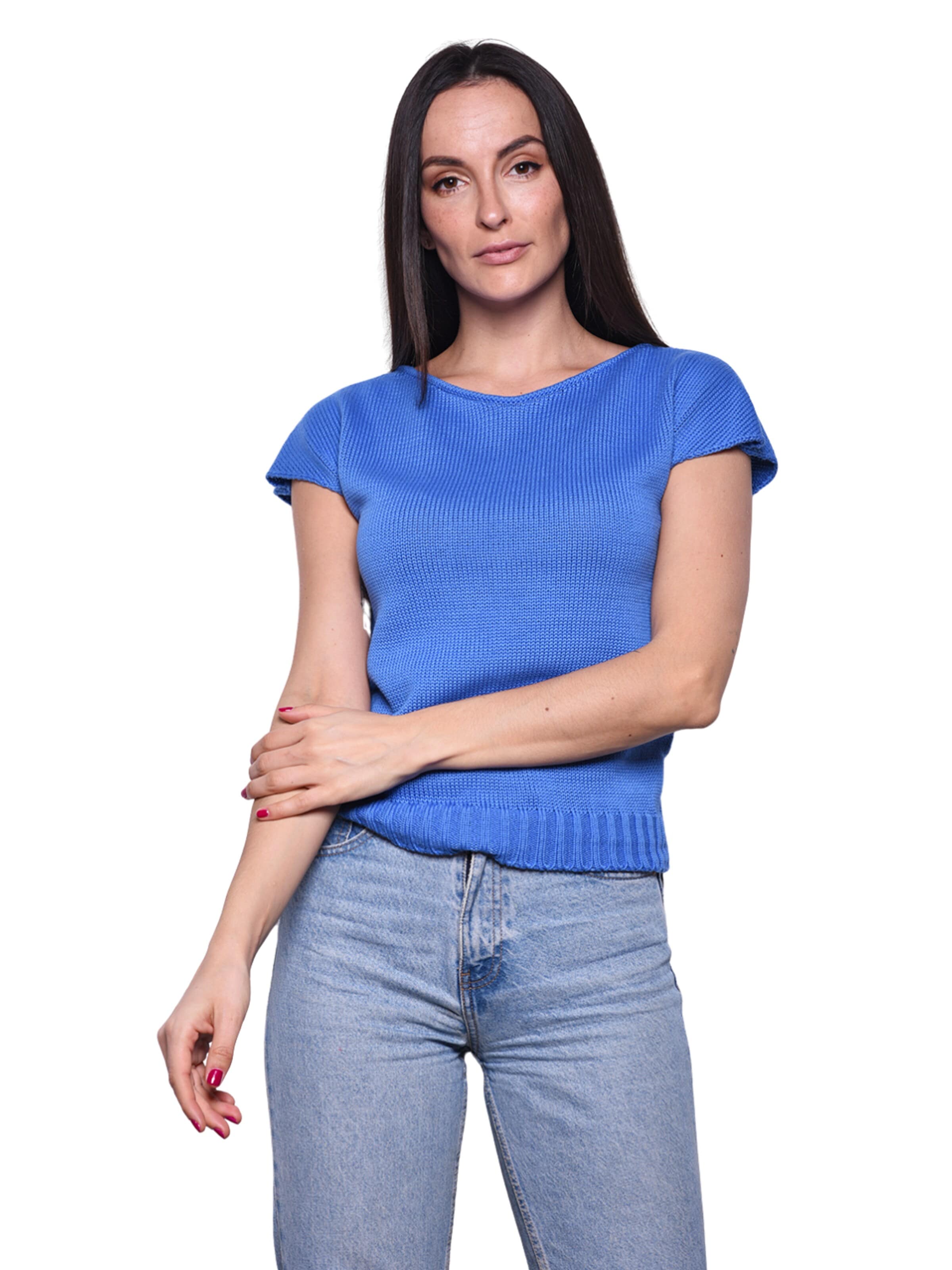 Süel knitwear Knitted top 'Carlos' in Blue