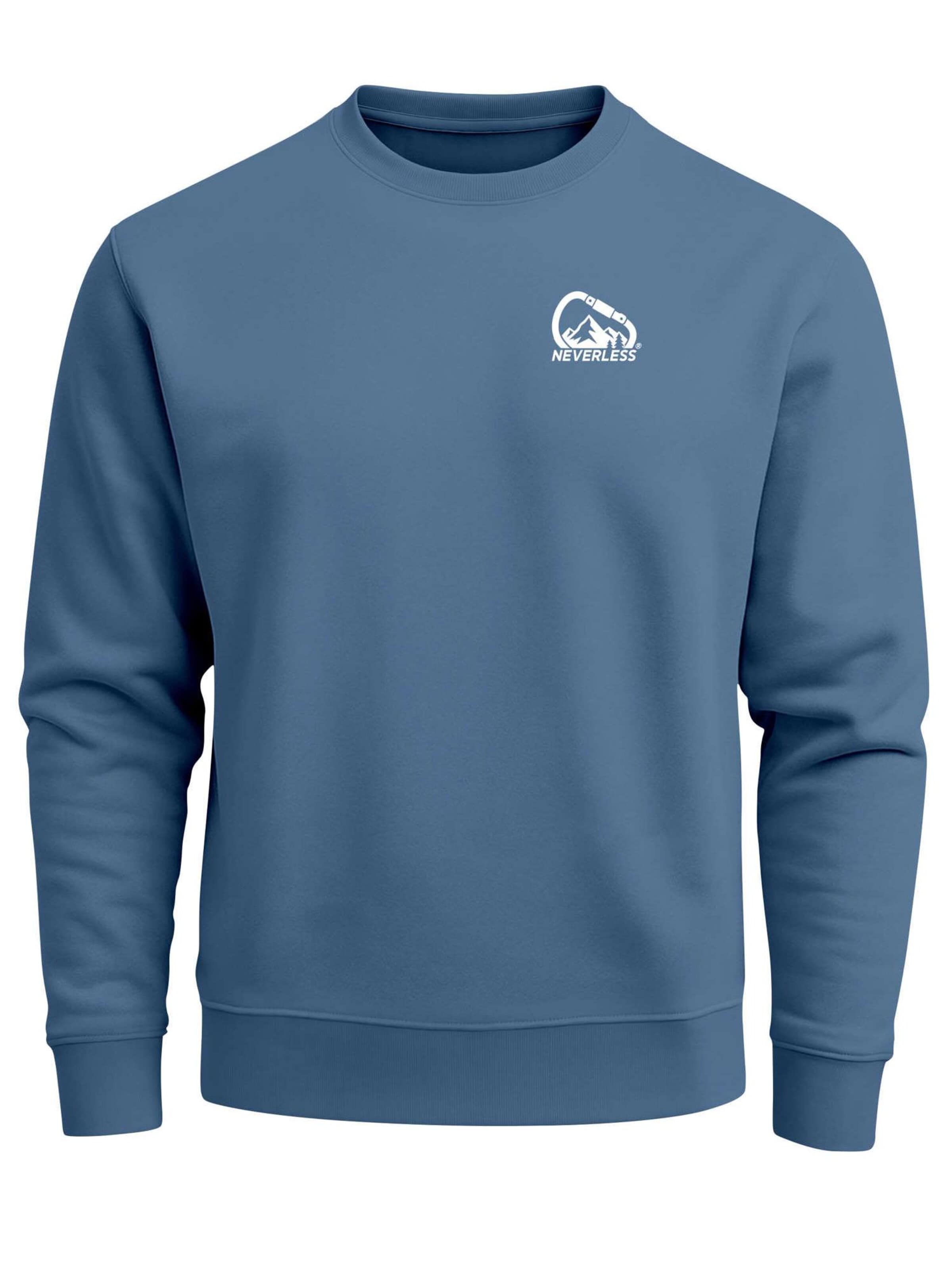 Neverless Sweatshirt 'Climbing Mountain' in Blue: front