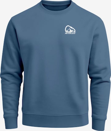 Neverless Sweatshirt 'Climbing Mountain' in Blau: Vorderseite