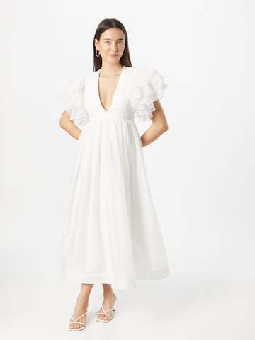 Coast Платье 'Ivory Mega Ruffle Full Skirted Dress' в Белый: спереди