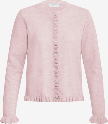 b.young Strickjacke 'MARSINE FRILL' in Pink: Vorderseite