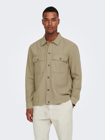 Regular fit Camicia 'Kennet' di Only & Sons in beige: frontale