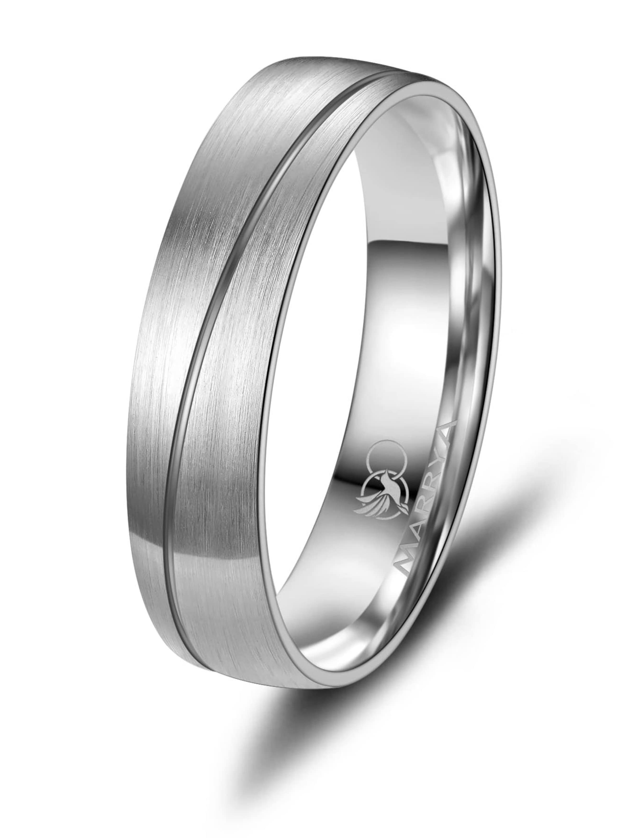 MARRYA Ring 'MARRYA TI-09 Ehering aus Titan'‌‌ in Silber: Vorderseite