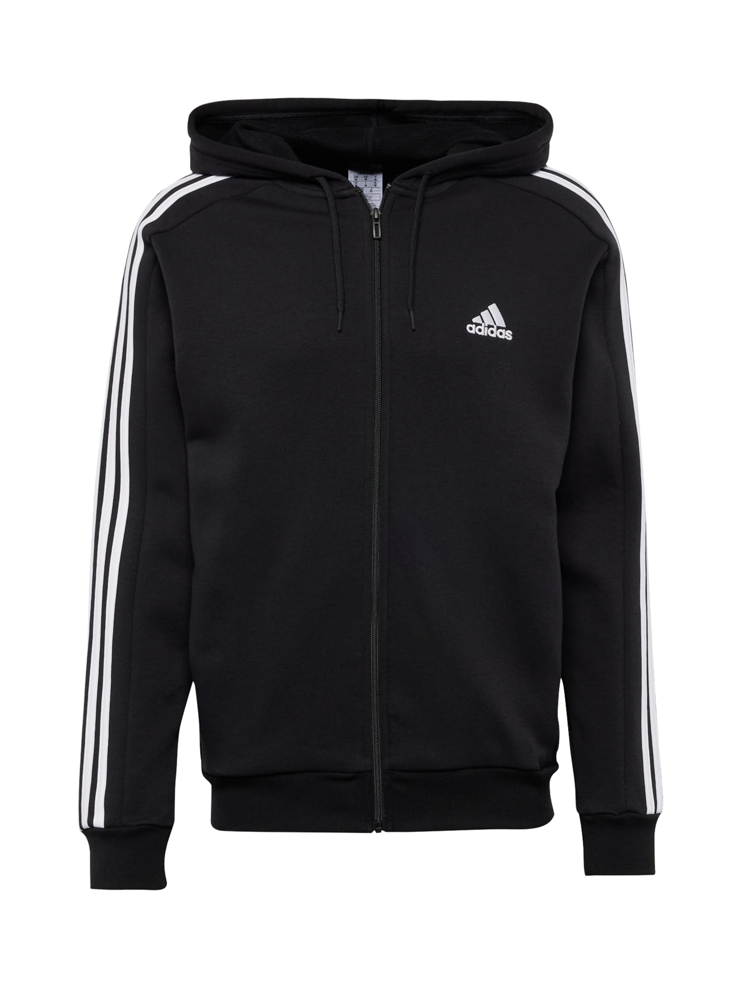 Giacca di felpa sportiva 'Essentials' di ADIDAS SPORTSWEAR in nero: frontale
