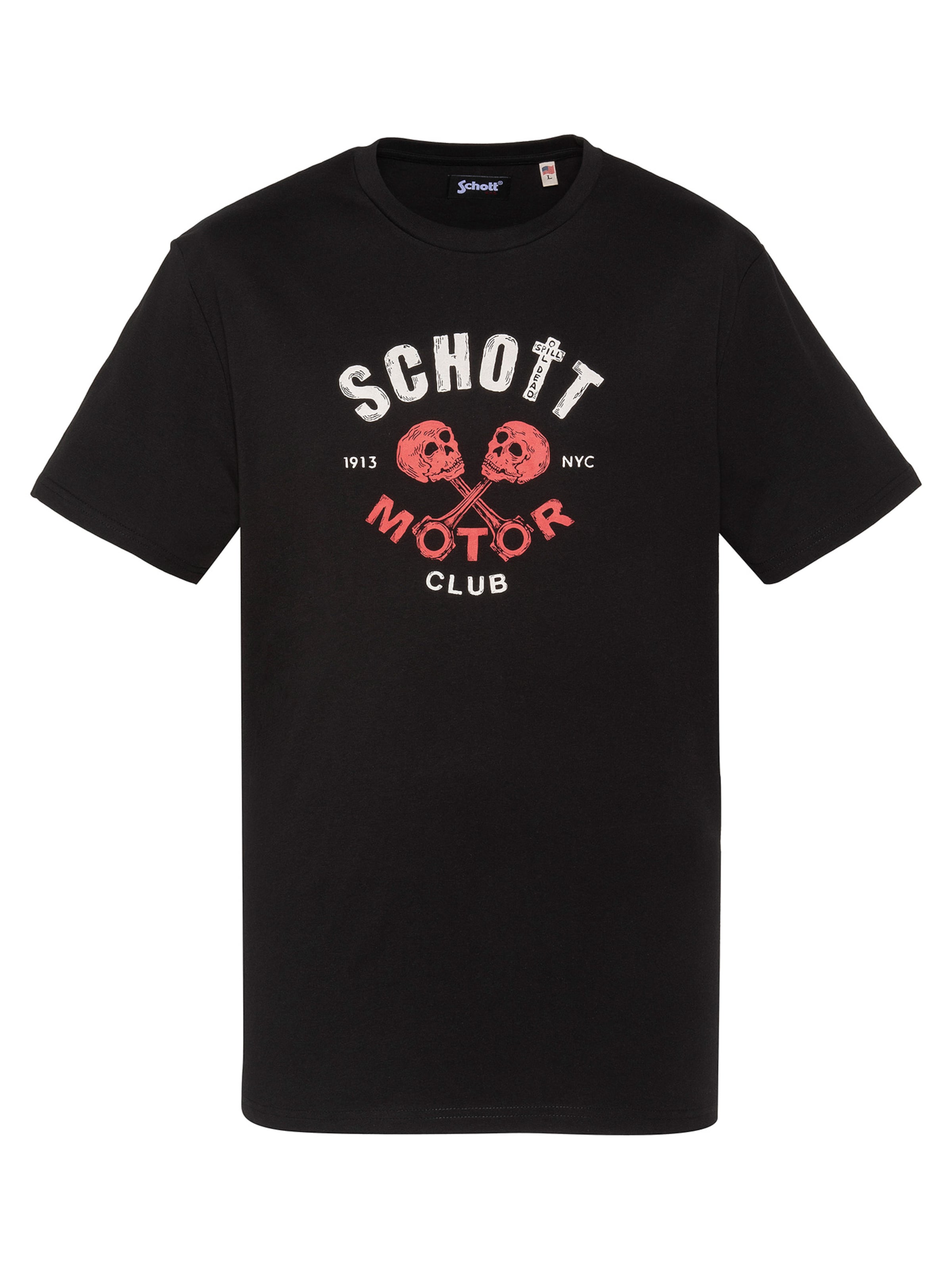 Schott NYC Shirt in Black: front