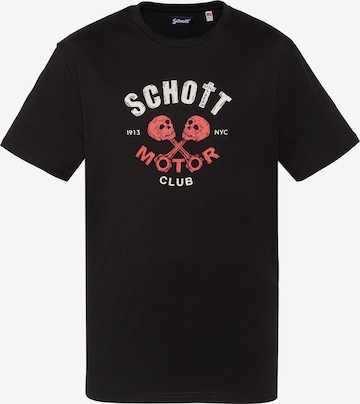Schott NYC Shirt in Schwarz: Vorderseite