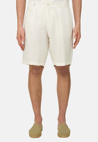 Boggi Milano Slimfit Hose 'Bermuda' in Weiß: Vorderseite