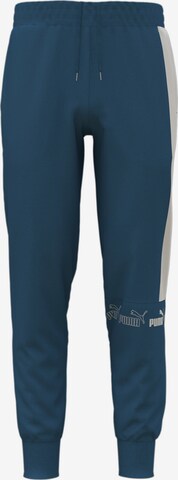 PUMA Tapered Workout Pants in Blue: front