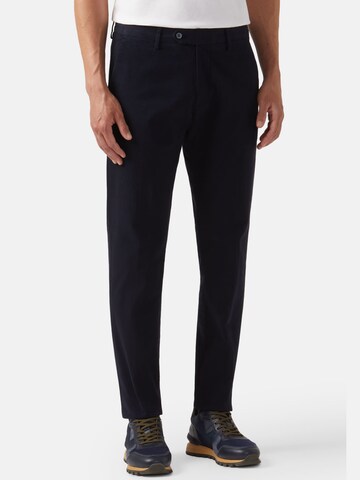 Boggi Milano Regular Trousers with creases in Blue: front