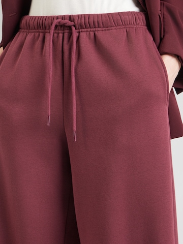 PIECES Wide leg Pants 'PCChilli' in Red