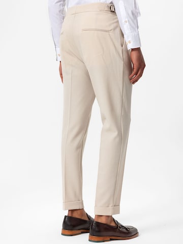 Antioch Slimfit Bandplooibroek in Beige