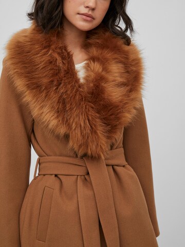 Vila Petite Winter Coat 'METIL' in Brown