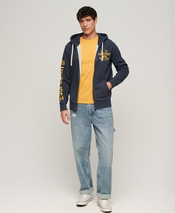 Superdry Sweatvest ' Athletic College ' in Grijs