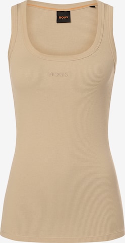 BOSS Top 'C_Ematite' in Beige: front