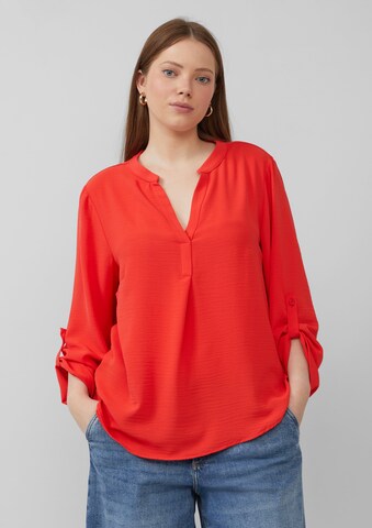 QS Blouse in Rood: voorkant