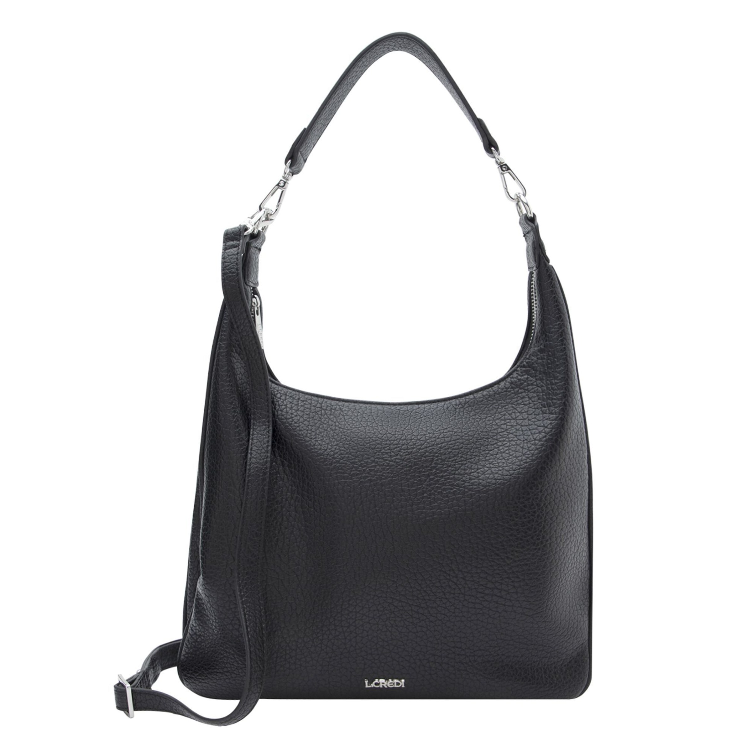 L.CREDI Shoulder Bag 'Parmida' in Black: front