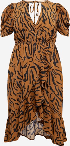 Nasty Gal Plus Dress 'Easy' in Brown: front