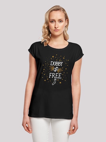 F4NT4STIC Shirt 'Harry Potter Dobby Is Free' in Black: front