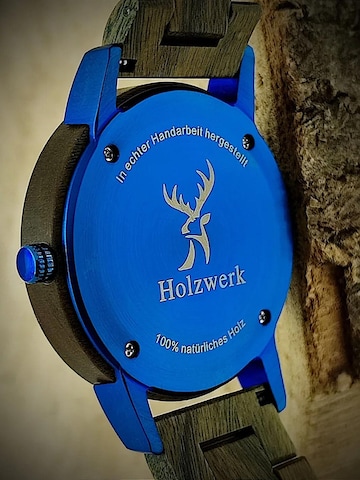 Holzwerk Analoguhr 'FLENSBURG'‌‌‌‌ in Grün