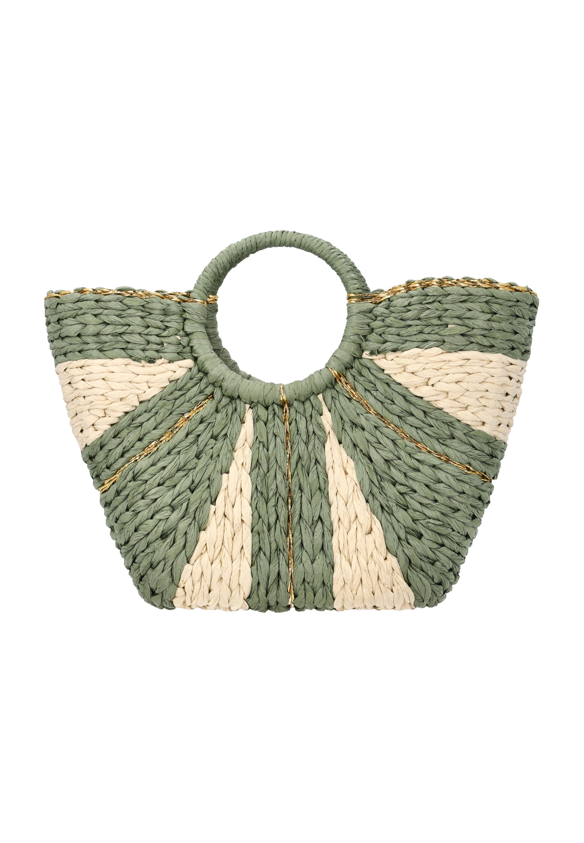 usha FESTIVAL Handtas in de kleur Crème / Groen, Productweergave