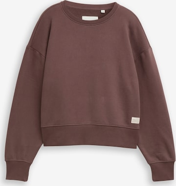 TOM TAILOR Sweatshirt in Brown: front