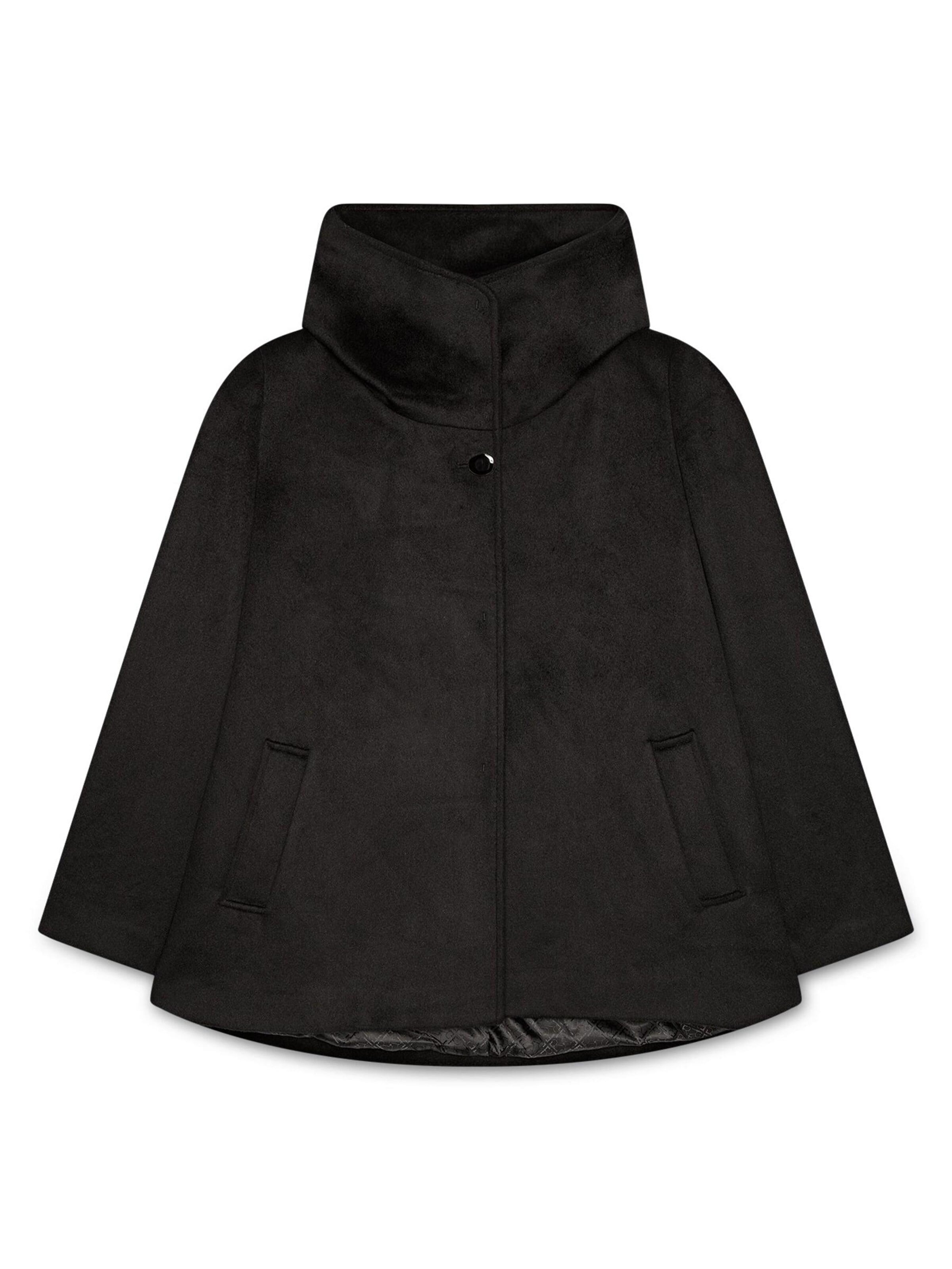 Cappotto invernale di Fiorella Rubino in nero: frontale