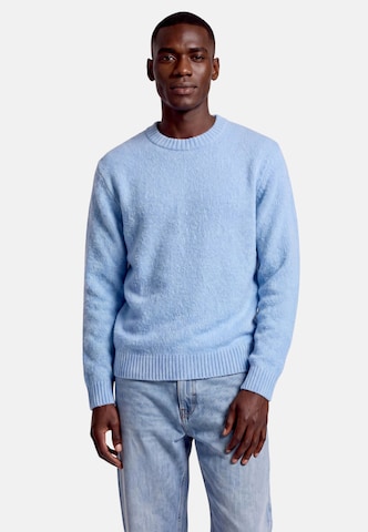 zero Strickpullover mit Rundhalsausschnitt in Blau: Vorderseite