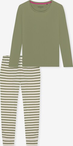 SCHIESSER Pajama ' Casual Essentials ' in Green: front