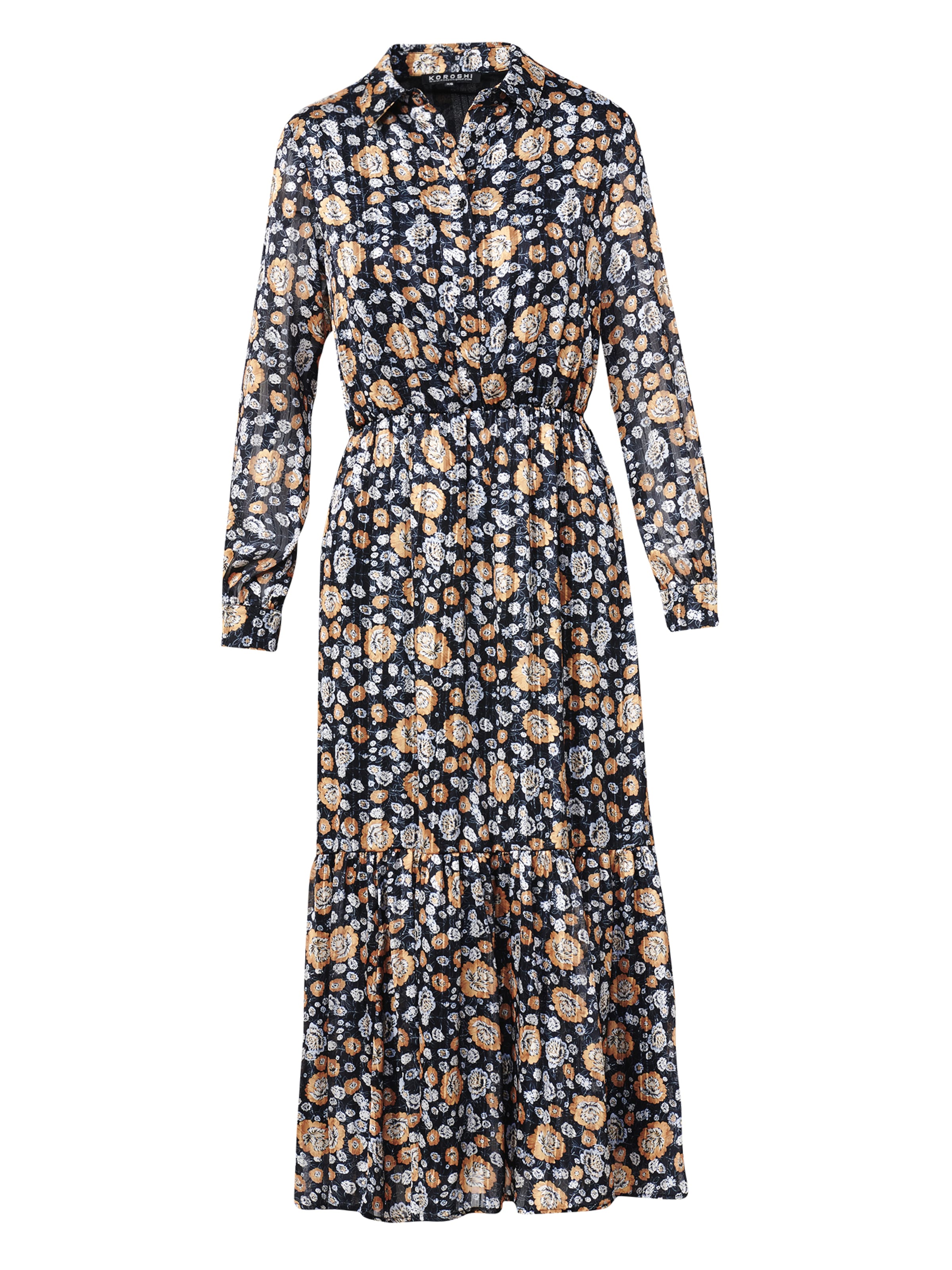 KOROSHI Μπλουζοφόρεμα σε μαύρο: μπροστά