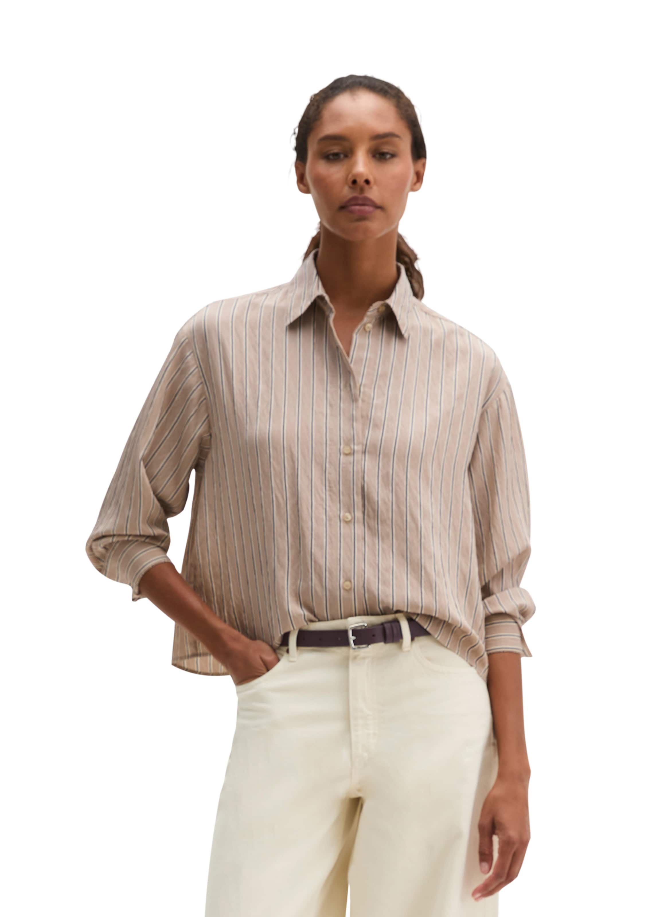 Marc O'Polo Blouse in Beige: voorkant