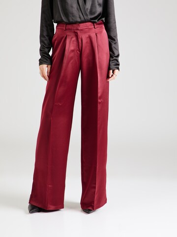 HUGO Wide leg Pleated Pants 'Haroti' in Red: front