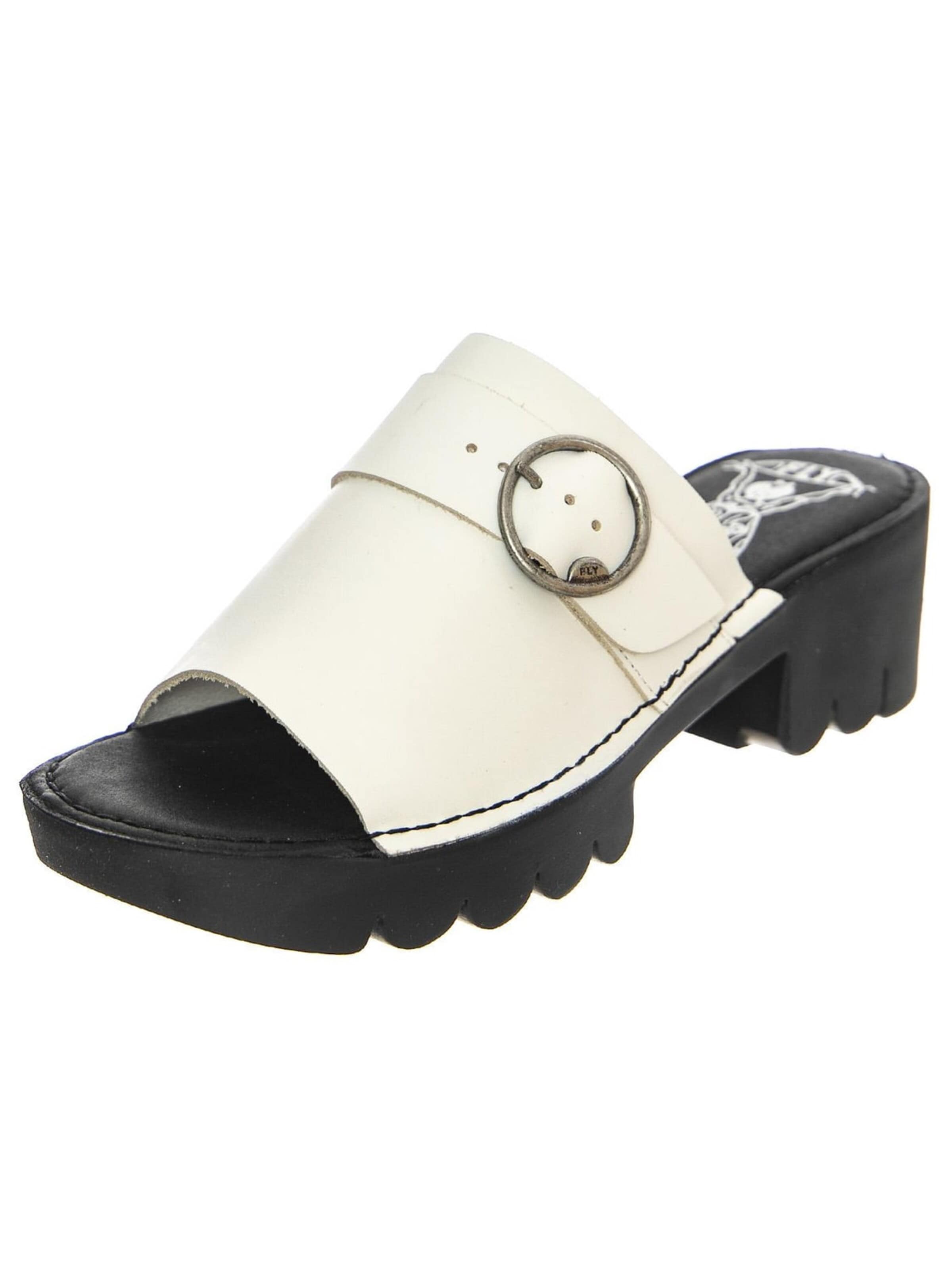 Zoccoletto 'W' Eple 519 Fly Bridle Offwhite Sandals' di FLY LONDON in bianco: frontale