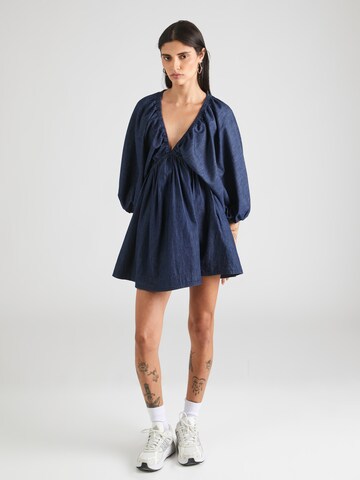 Free People Jurk in Blauw: voorkant