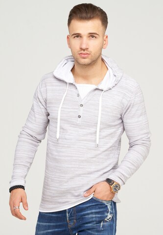 behype Sweatshirt 'JOSHA' in Grey: front