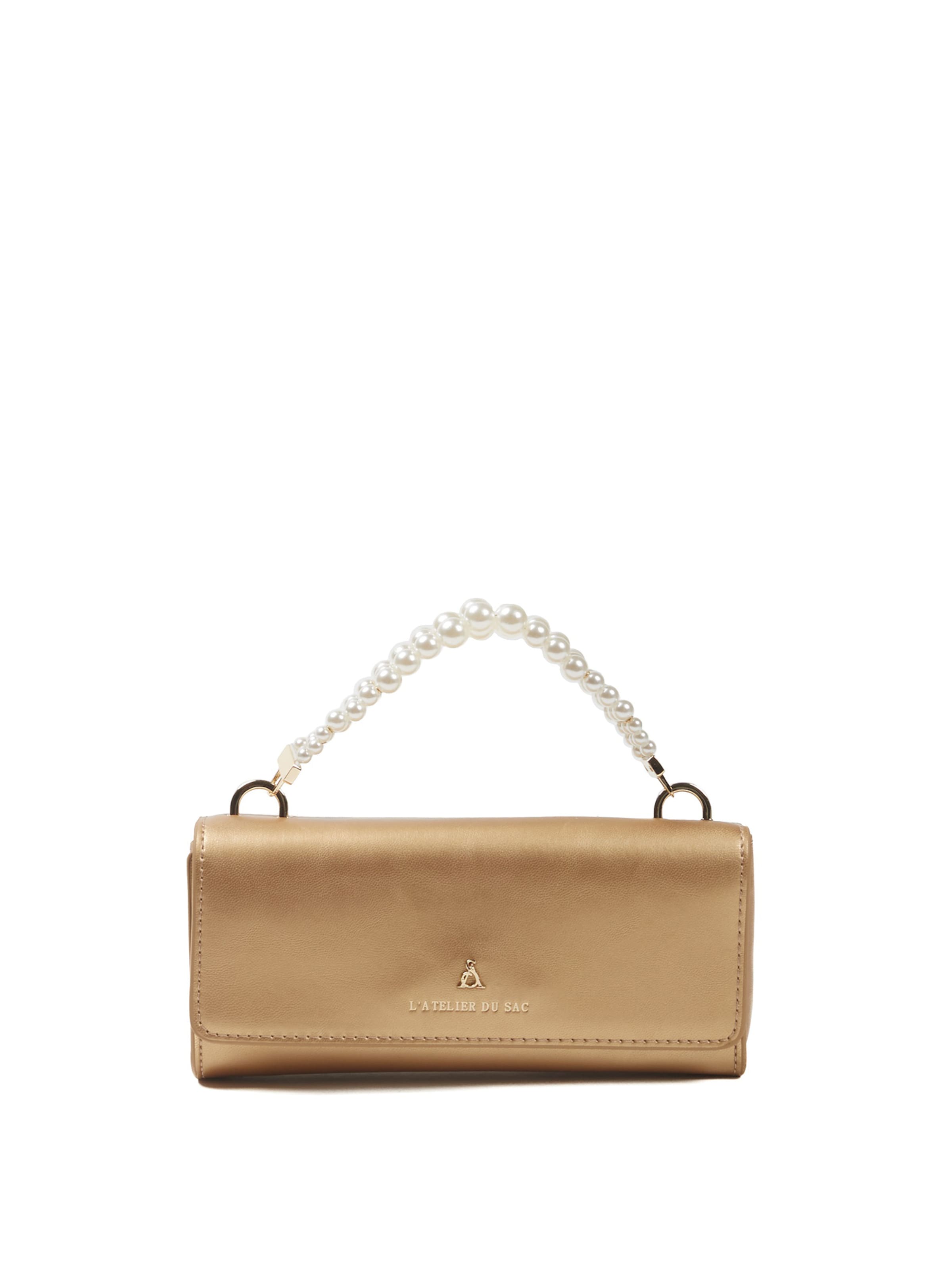 L'Atelier Du Sac Clutch 'Laurine' in Gold: Vorderseite