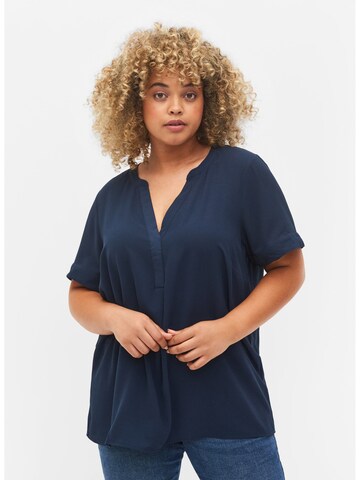 Zizzi - Blusa 'Anni' em azul: frente