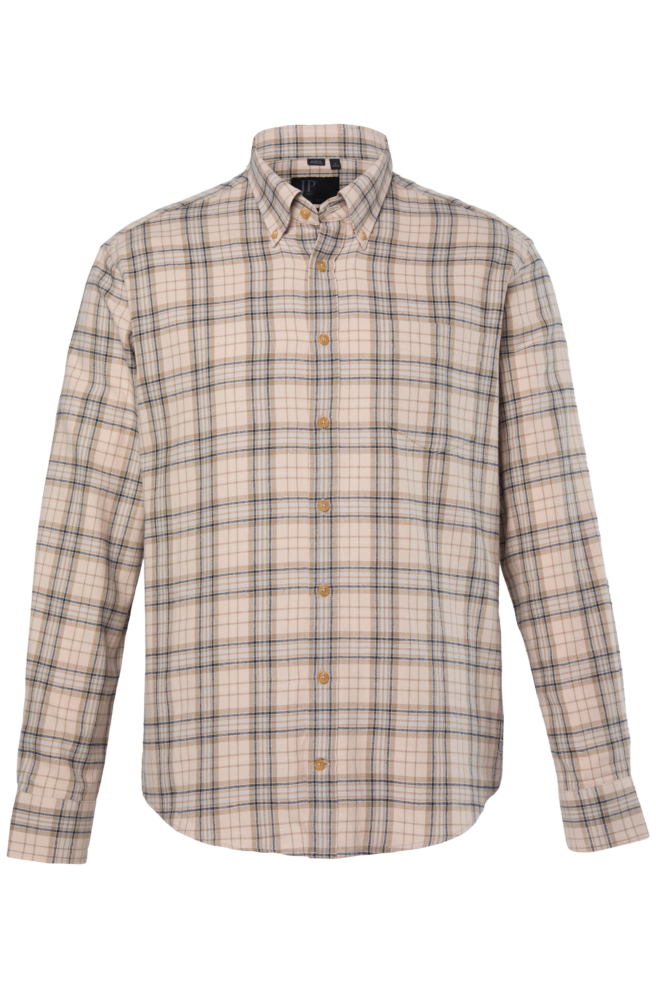JP1880 Regular fit Overhemd in Beige: voorkant