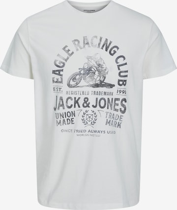 JACK & JONES Majica 'Biker' | bela barva: sprednja stran