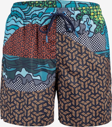 ARENA Surferské šortky 'BEACH BOXER PLACED' - Hnedá: predná strana