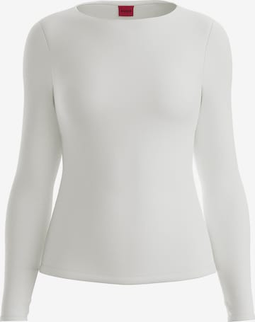 HUGO Langarmshirt 'Dasiia' in Weiß: Vorderseite