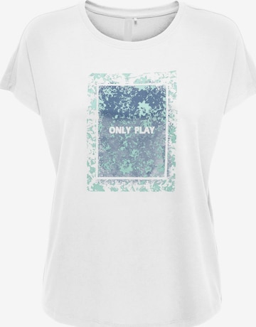 T-shirt 'Aub-Mie Life' ONLY PLAY en blanc : devant