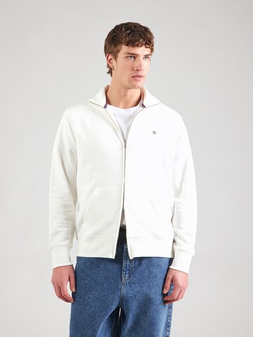 GANT Sweatvest in Wit: voorkant
