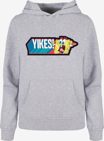 Merchcode Sweatshirt 'SpongeBob SquarePants - Yikes' in Grau: predná strana