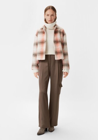 COMMA Loose fit Pleat-Front Pants in Brown