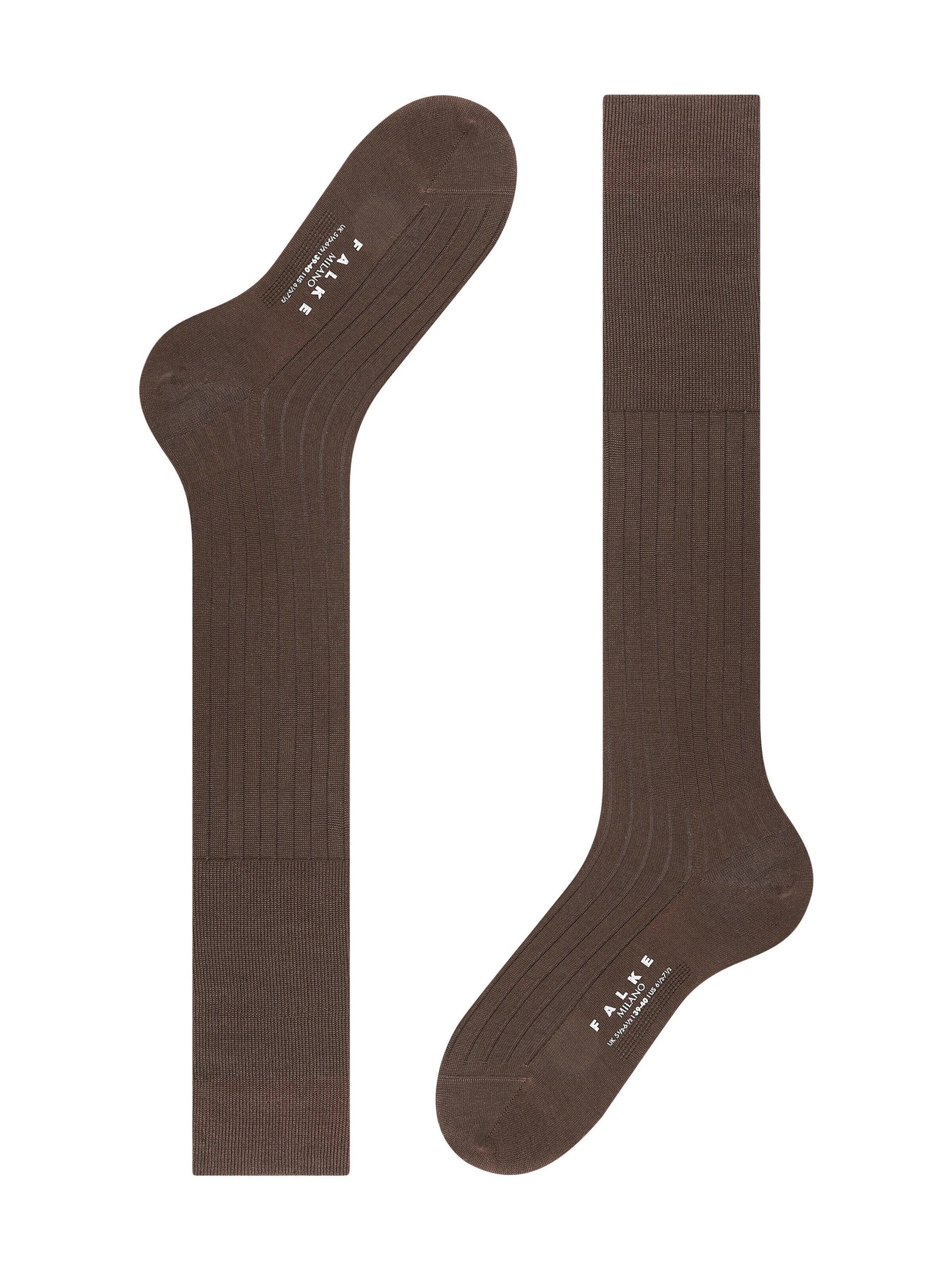 FALKE Knee High Socks 'Milano' in Brown